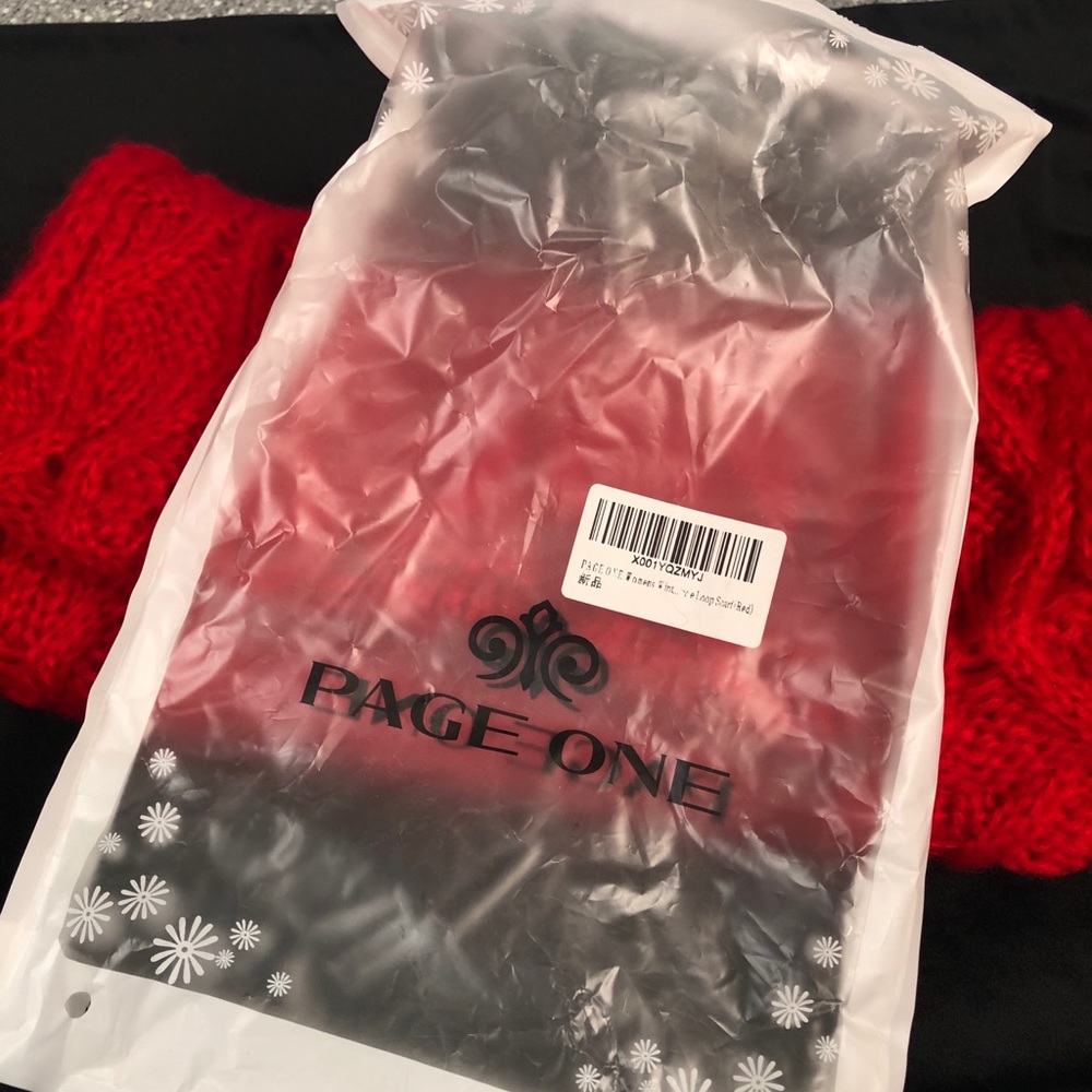 Bright Red Loop Scarf - Picture 5 of 5